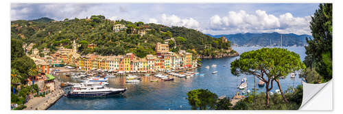 Selvklebende plakat Panoramic view of Portofino