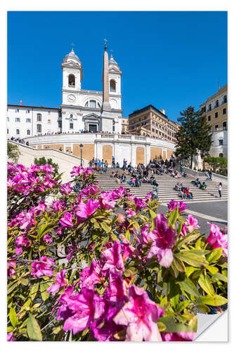 Wall sticker Azaleas on the Spanish Steps in Rome