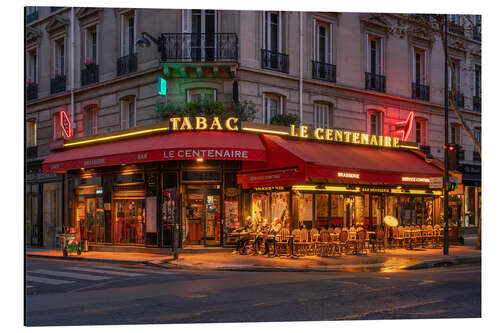 Cuadro de aluminio Café en la acera en París III