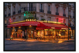 Gerahmter Kunstdruck Straßencafé in Paris III