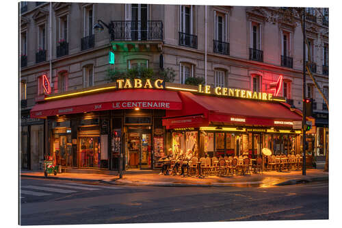 Tableau en plexi-alu Café-terrasse à Paris III