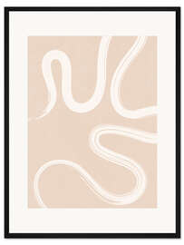 Gerahmter Kunstdruck Abstrakte Linie