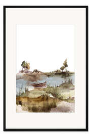 Gerahmter Kunstdruck Unten am See