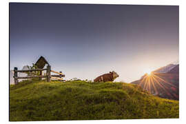 Magnettafel Sommerlicher Ausblick auf der Alm