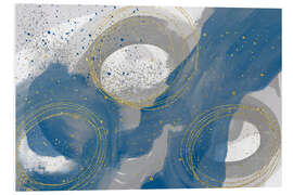 Foam board print Flowing colors and circles