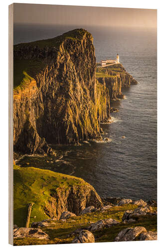 Stampa su legno Faro di Neist Point, Isola di Skye, Schottland