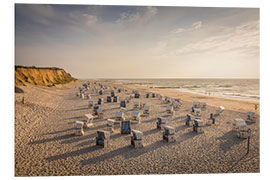 Hartschaumbild Sonnenuntergang am Strand von Sylt