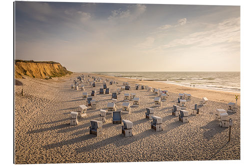 Tableau en plexi-alu Coucher de soleil sur la plage de Sylt