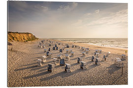 Tableau en plexi-alu Coucher de soleil sur la plage de Sylt