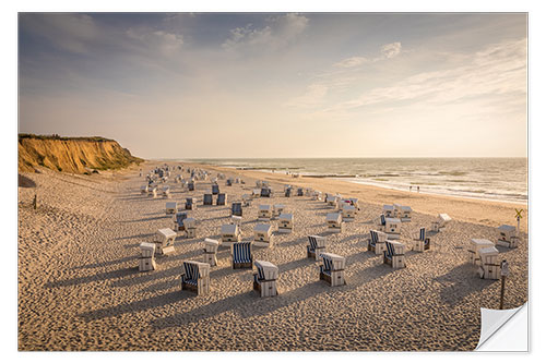 Adesivo murale Tramonto sulla spiaggia di Sylt