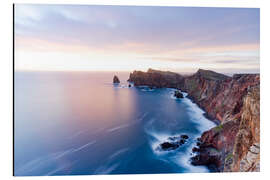 Alubild Klippen bei Sonnenaufgang, Sao Lourenco, Madeira