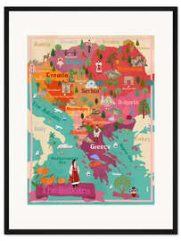 Gerahmter Kunstdruck Der Balkan