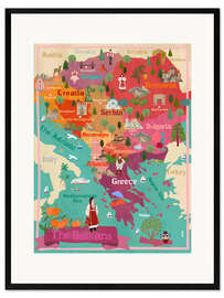 Innrammet kunsttrykk The Balkans