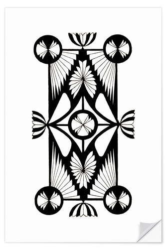 Adesivo murale Ornamento a forma di diamante