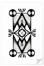 Adesivo murale Ornamento a forma di diamante