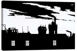 Lærredsbillede Silhouette Oostergasfabriek