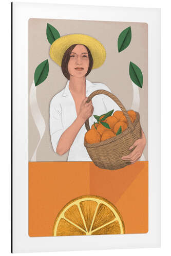 Obraz na aluminium Oranges in the basket