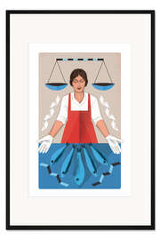 Gerahmter Kunstdruck Frischer Fisch