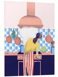 Hartschaumbild In der Küche