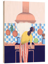 Holzbild In der Küche