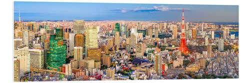 Foam board print Tokyo skyline with Tokyo Tower - Japan