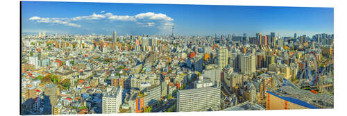 Aluminium print Tokyo seen from Bunkyo - with Skytree