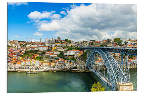 Stampa su alluminio Ponte Dom Luis I da Vila Nove de Gaia, Portogallo