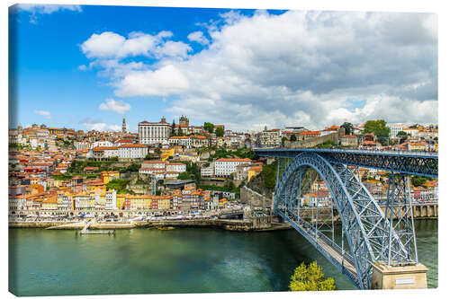 Tableau sur toile Pont Dom Luis I de Vila Nove de Gaia, Portugal