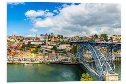 Hartschaumbild Dom Luis I Brücke von Vila Nove de Gaia, Portugal