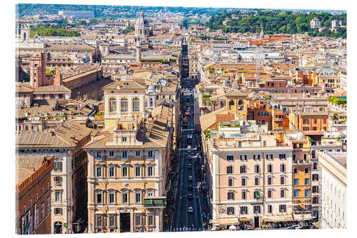 Akrylbilde Via del Corso, Vittorio Emanuele II Monument, Rome