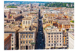 Hartschaumbild Via del Corso, Vittorio Emanuele II Monument, Rom