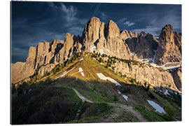 Gallery Print Passo Gardena im Abendlicht