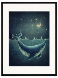 Gerahmter Kunstdruck Blauwal