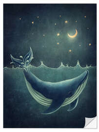 Sticker mural Blue whale