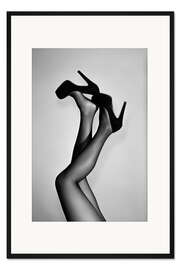 Gerahmter Kunstdruck Samt Pumps