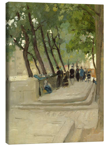 Canvas-taulu The Book Market Left Bank, Paris