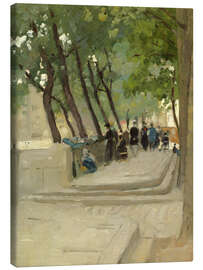 Canvas-taulu The Book Market Left Bank, Paris
