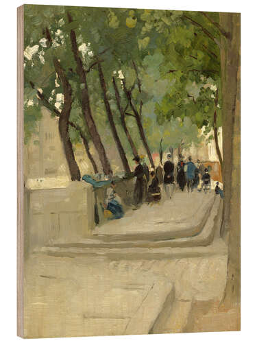 Tableau en bois The Book Market Left Bank, Paris