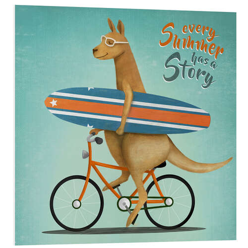 Foam board print Surfer kangaroo