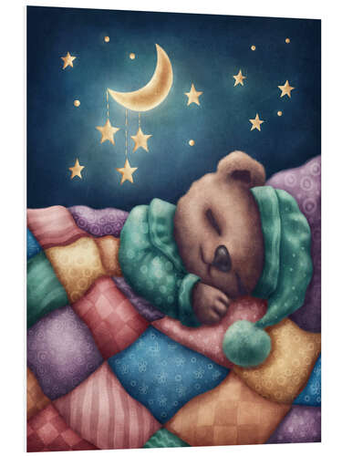 Foam board print Sleeping little bear