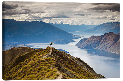 Lerretsbilde At Wanaka lake, New Zealand