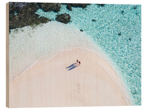 Hout print Maldives vacation