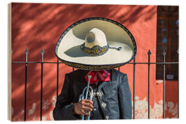 Wood print Mexican siesta