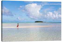 Canvas-taulu Woman at the tropics, Cook Islands