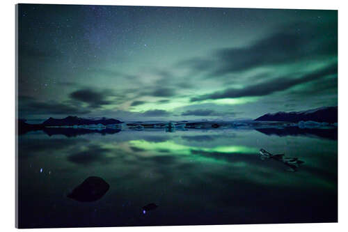 Akrylbilde Aurora reflections, Iceland