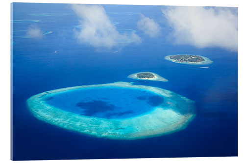 Acrylic print Maldives atolls