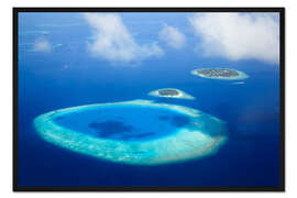 Gerahmter Kunstdruck Malediven-Atolle