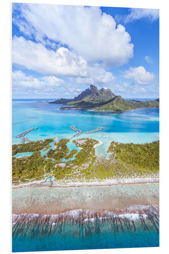 Print på skumplade Polynesia from the air