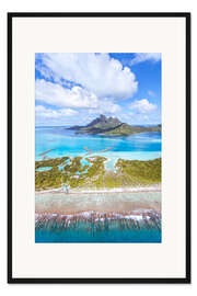 Gerahmter Kunstdruck Polynesien aus der Luft