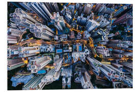 Foam board print Hong Kong from the top